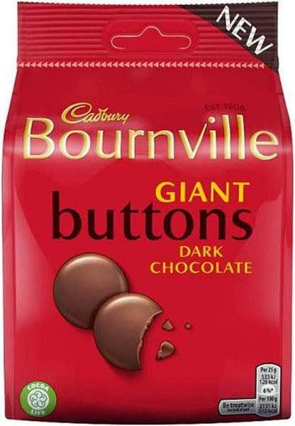 Cadbury Bournville Dark Chocolate Giant Buttons, 110 g