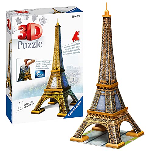 Ravensburger Eiffel Tower 3D Jigsaw Puzzle for Adults and Kids Age 10 Years Up - 216 Pieces - No Glue Required