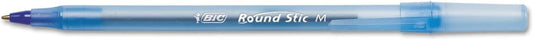 BIC Round Stic Ballpoint Pen - Blue 12PK