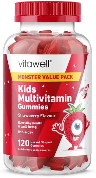 Vitawell Kids Multivitamin 120 Strawberry Flavour Gummies