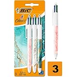 Bic 4 Colours Turquoise Marble Barrel Retractable 4 in 1 Ballpoint Pen