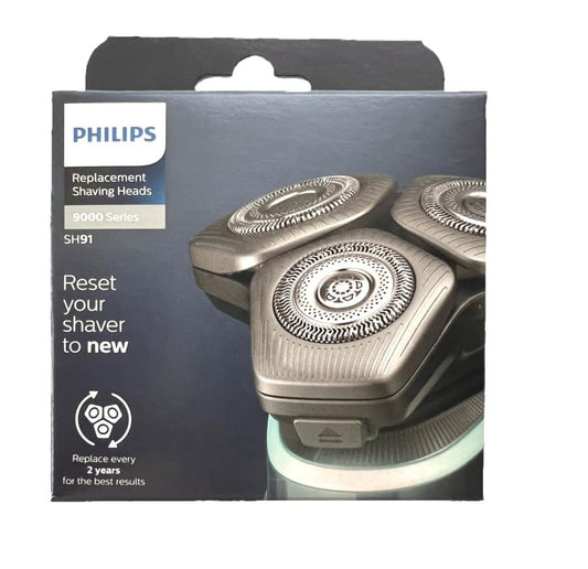 Philips SH91/50 Shaver Series 9000 Replacement Shaving Heads SH91/50 Dual SteelPrecision Blades Fits S9000 (S9xxx) Not Compatible w/Older S9000 Silver, (Replaces SH90/70, SH98/70, and SH98/80)