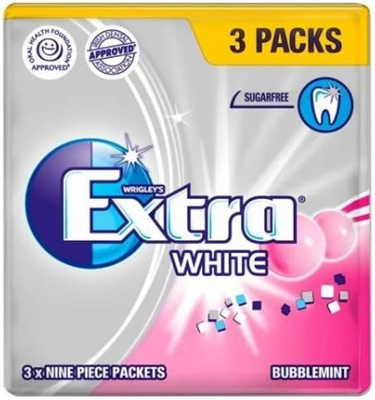 Wrigley Extra White Bubblemint Sugar Free Gum
