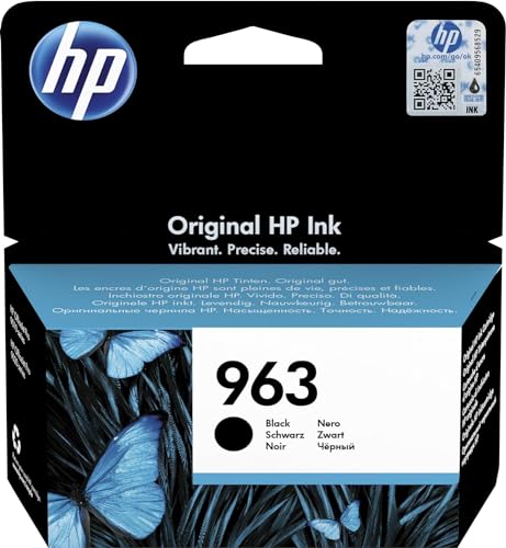 HP 3JA26AE 963 Original Ink Cartridge, Black, Single Pack