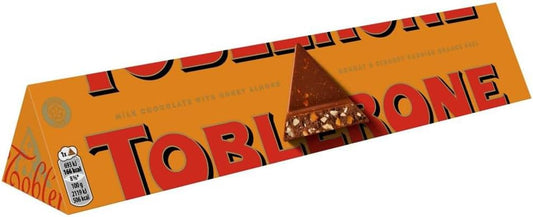 Toblerone Orange Twist Chocolate Bar, Swiss Chocolate with Honey and Almond Nougat 360g