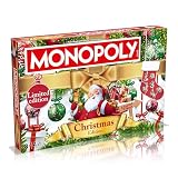 Winning Moves Christmas Monopoly Board Game, Play as Rudolph, Snowman or Santa and trade your way to success, Perfect Christmas decoration by the tree, for ages 8 and up