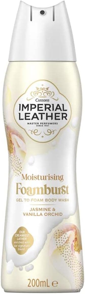 IMPERIAL LEATHER Moisturising Foamburst Gel to Foam Body Wash Jasmine & Vanilla Orchid 200ml