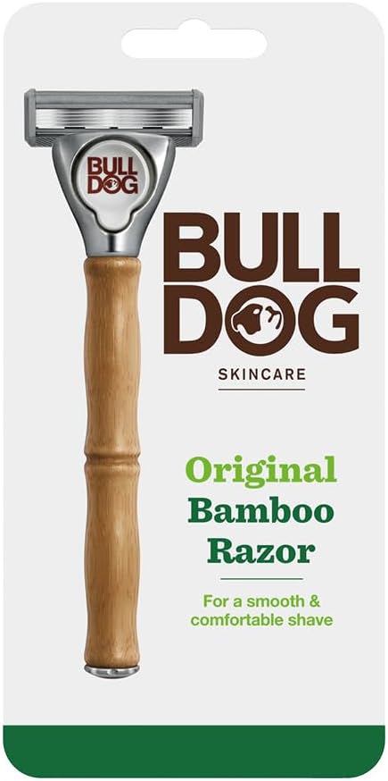 BULLDOG SKINCARE Original Bamboo Razor Smooth Glide Razor Handle + 2 Blade Refills