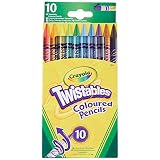 CRAYOLA Twistables Colouring Pencils, Simply Twist for More Colouring Fun - No Need to Sharpen, Ideal for Kids Aged 3+, Assorted Colours, 10 Count