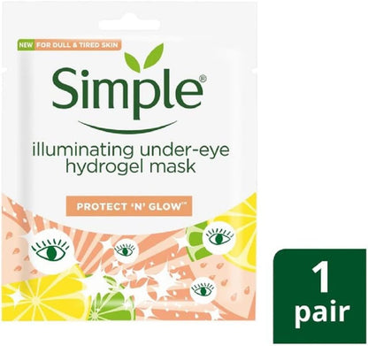 Simple Illuminating Under Eye Hydrogel Mask Protect 'N' Glow 1 Pair