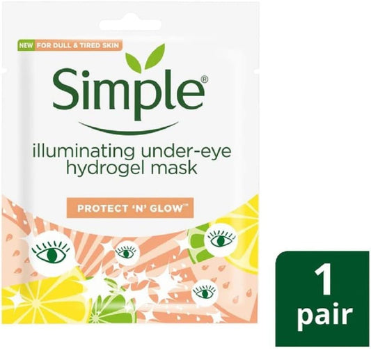 Simple Illuminating Under Eye Hydrogel Mask Protect 'N' Glow 1 Pair