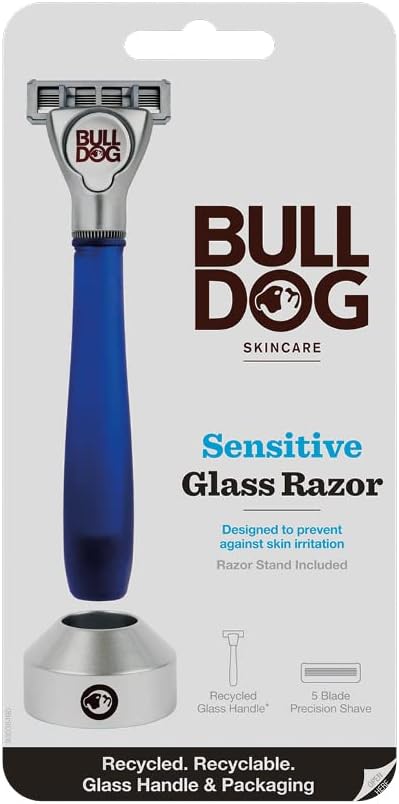 Bulldog Skincare Sensitive Glass Razor - Blue – HannWorld