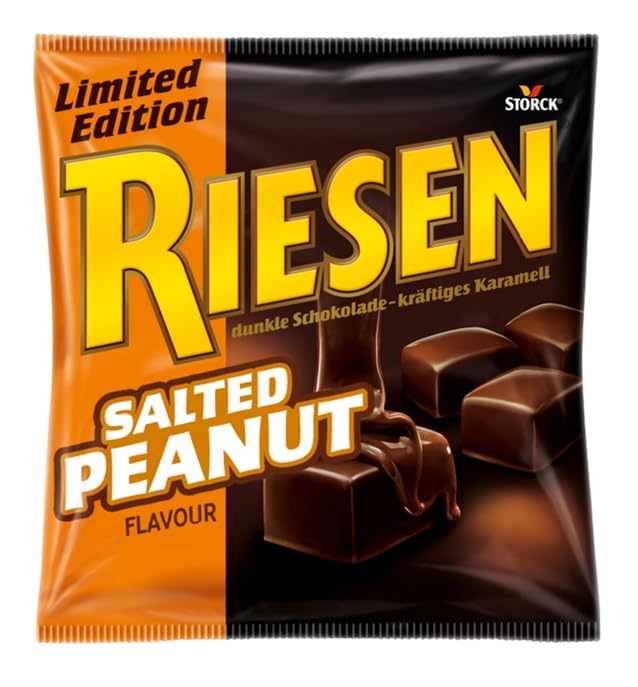 Riesen Salted Peanut, Dark Chocolate Chewy Toffee, 135 g