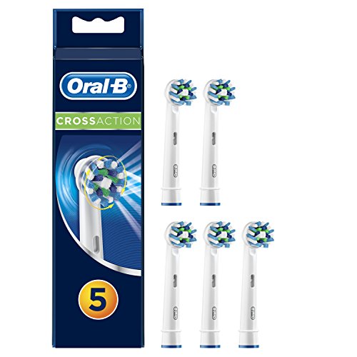 Oral-B CrossAction Electric Toothbrush Replacement Heads Powered by Braun - Pack of 5