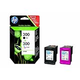 HP No.300 Inkjet Cartridge 1 Black + 1 Colour 4 ml in Blister Pack of 2