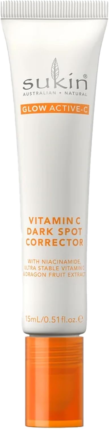 Sukin - Dark Spot Corrector - Glow Active-C Vitamin C Dark Spot Remover for Face for all Skin Types - Face Care, Skin Care, Vitamin C Cream for Dark Spots, Dark Spot Cream - 15ml