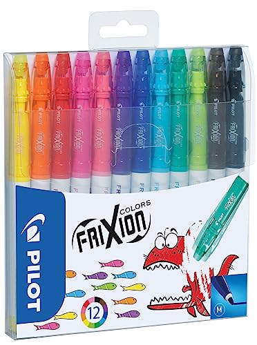 Pilot Frixion Colors Erasable Fibre Tip Colouring Pen - Assorted, Pack of 12