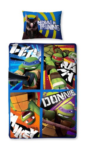 Character World 135 x 200 cm Teenage Mutant Ninja Turtles Dudes Single Panel Duvet Set