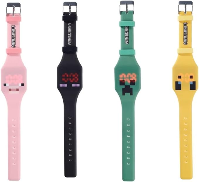 Minecraft Faces Silicone Digital Watch – HannWorld