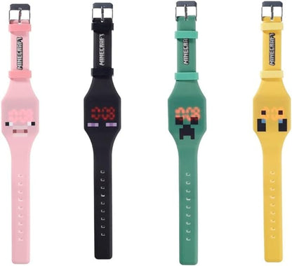 Minecraft Faces Silicone Digital Watch