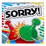 Sorry! Board Game for Kids, Classic Hasbro Board Game; Each Player Gets 4 Pawns, Holiday Gifts for Kids, Ages 6 and up