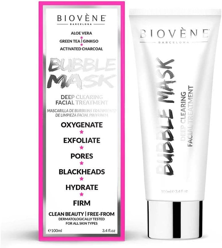 Biovene Bubble Mask, Moisturising and Nourishing Mask – Removes Dirt and Cleans Pores 100ml