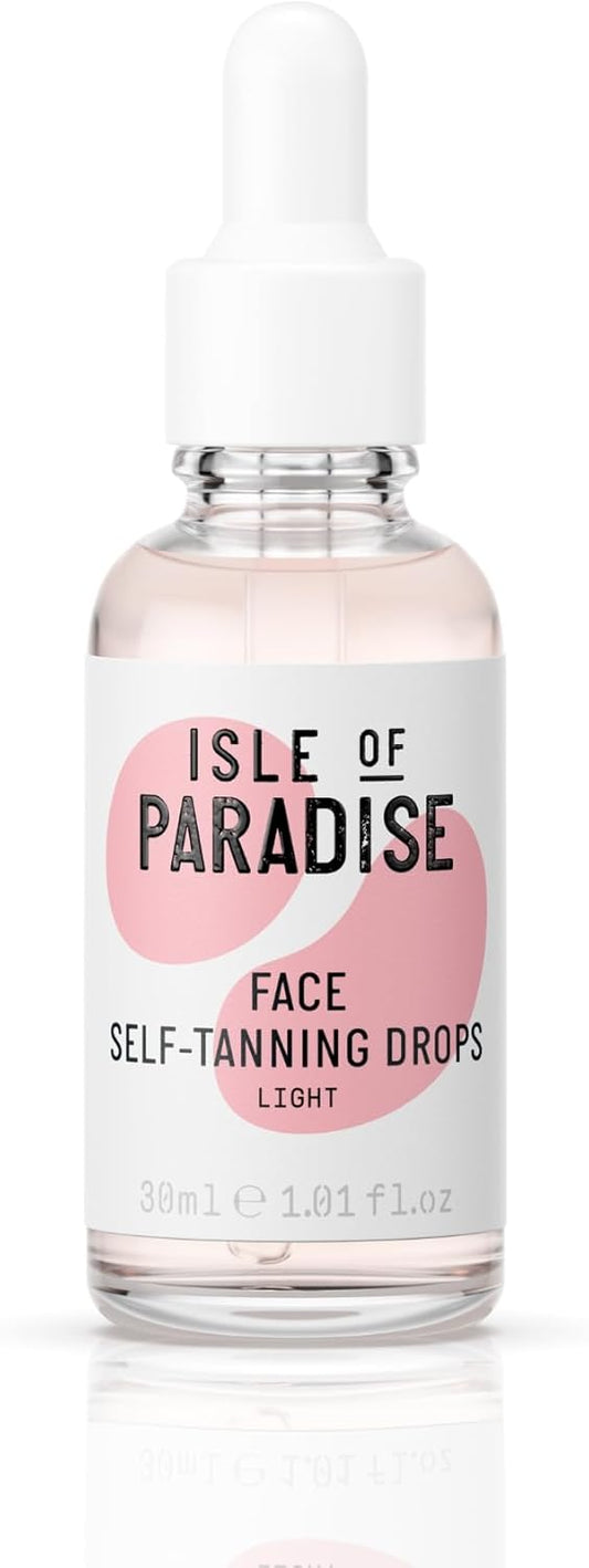 Isle of Paradise Self Tanning Face Drops Light (30 ml) Add Self Tanning Drops to Skin Care Natural Ingredients & Vegan