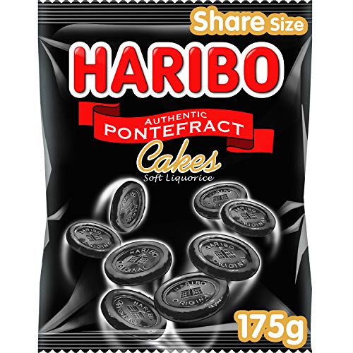 Haribo Pontefract Cakes Soft Liquorice Sweets, 175g