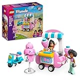 LEGO Friends Candyfloss Stand and Scooter Toy, Kids’ Creative Building Set with 2 Character Mini Dolls