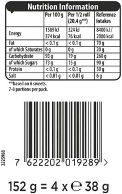 Trebor Softmints Peppermint Flavour Mint Sweets 4 Pack Rolls 152 g