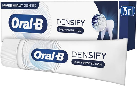 Oral-B Densify Toothpaste, Daily Protection, 75 ml, Teeth Whitening & Teeth Stain Removal, Increases Tooth Enamel Density, Peppermint and Eucalyptus Flavour