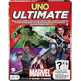 Mattel Games UNO Ultimate Marvel Card Game with 4 Character Decks, 4 Collectible Foil Cards & Special Rules, 2-4 Players, 2nd Edition
