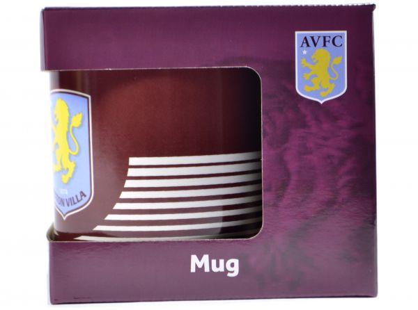 Aston Villa Linea Design Boxed 11Oz Mug