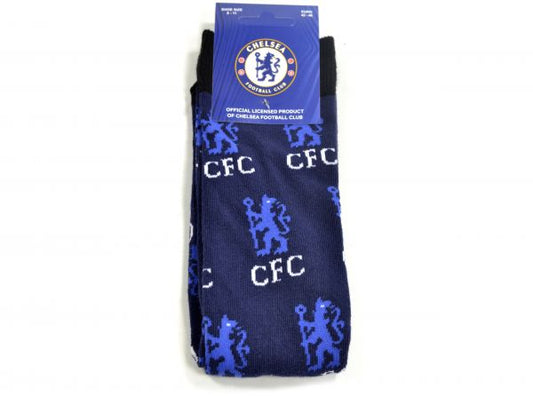 Kids Chelsea All Over Print Socks UK4-6.5