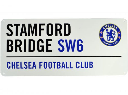Chelsea FC White Street Sign