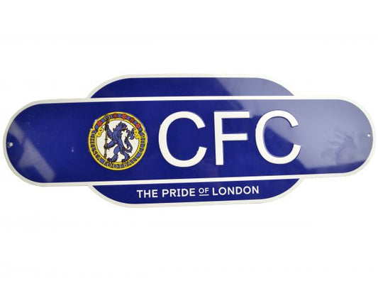 Retro Chelsea Crest and CFC Metal Sign