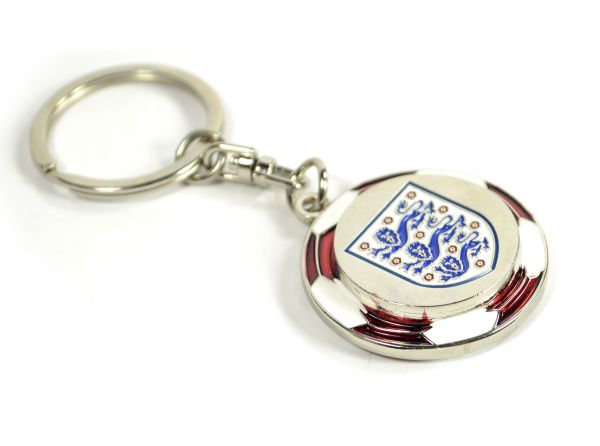 England FA Metal Crest Ball Keyring