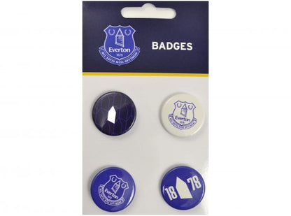 Everton FC 4PK Button Badges
