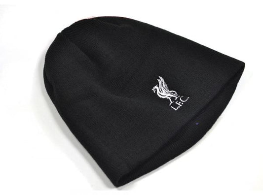 Liverpool FC Knitted Liverbird Crest BLK Beanie Hat