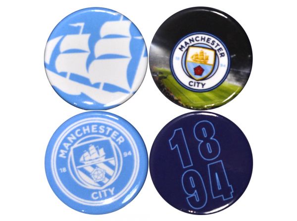 Manchester City 4PK Badge Pack