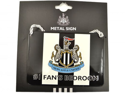 Newcastle United No One Fan's Striped Bedroom Sign