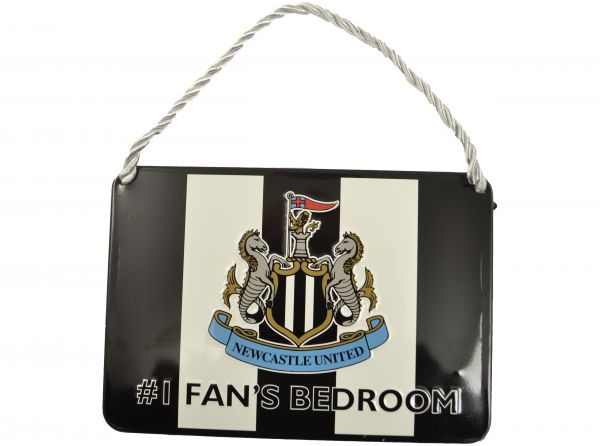 Newcastle United No One Fan's Striped Bedroom Sign