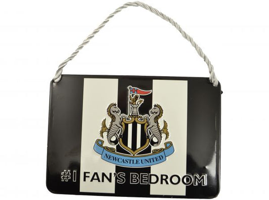 Newcastle United No One Fan's Striped Bedroom Sign