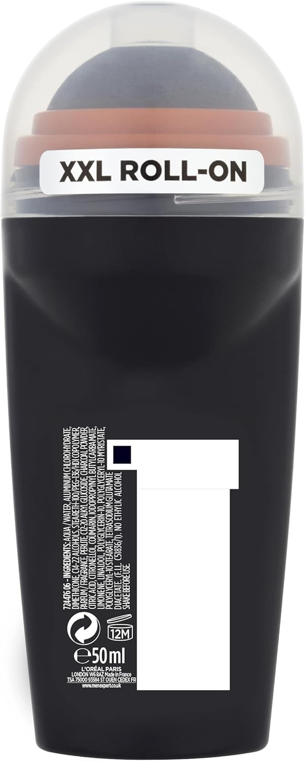 L'Oreal Paris Men Expert Carbon Protect 48H Anti-Perspirant Roll-On Deodorant, 50ml