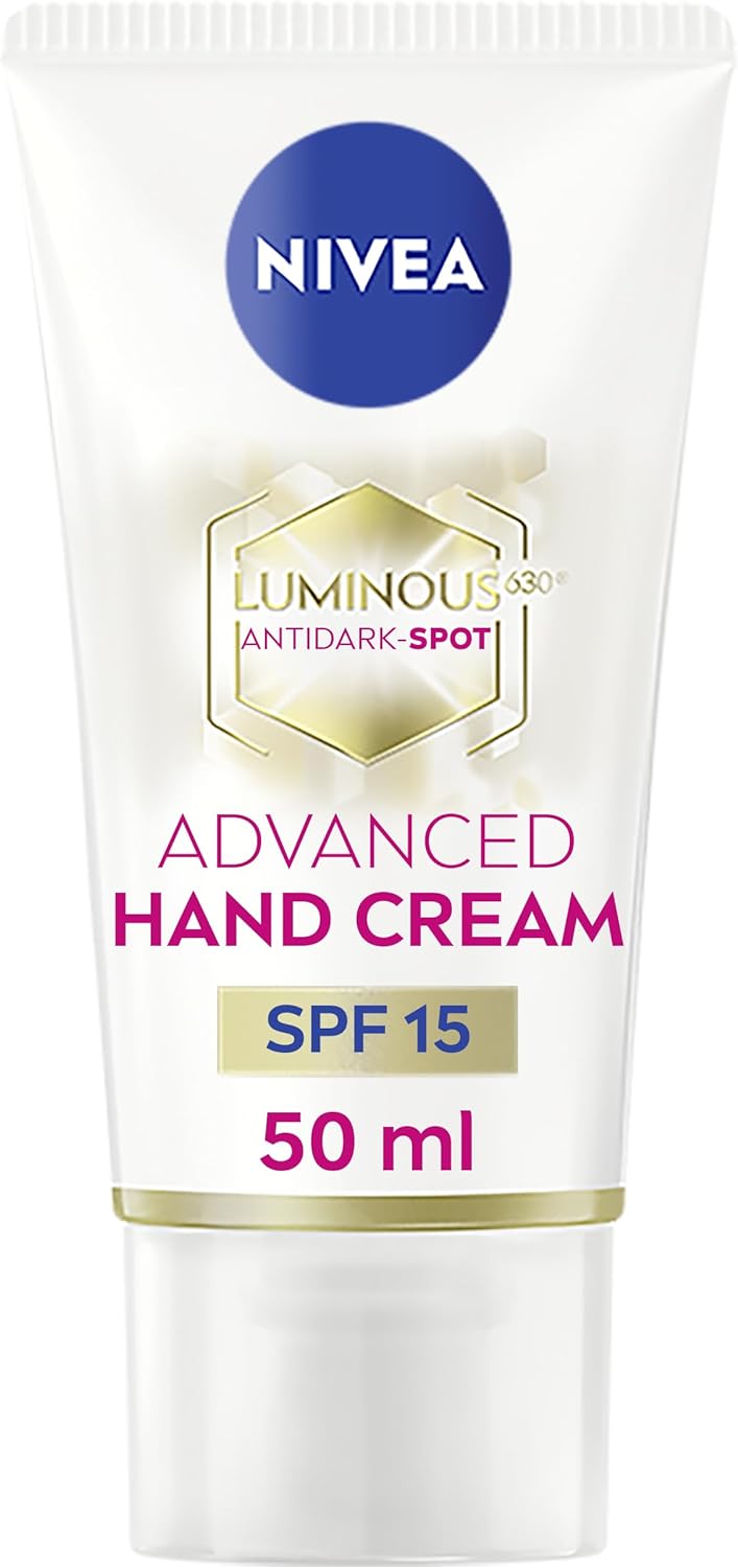 NIVEA LUMINOUS 630 Anti Dark Spot Advanced Hand Cream (50ml), Skin Cream Enriched With Hyaluronic Acid, Nourishing Hand Cream For Luminous Skin