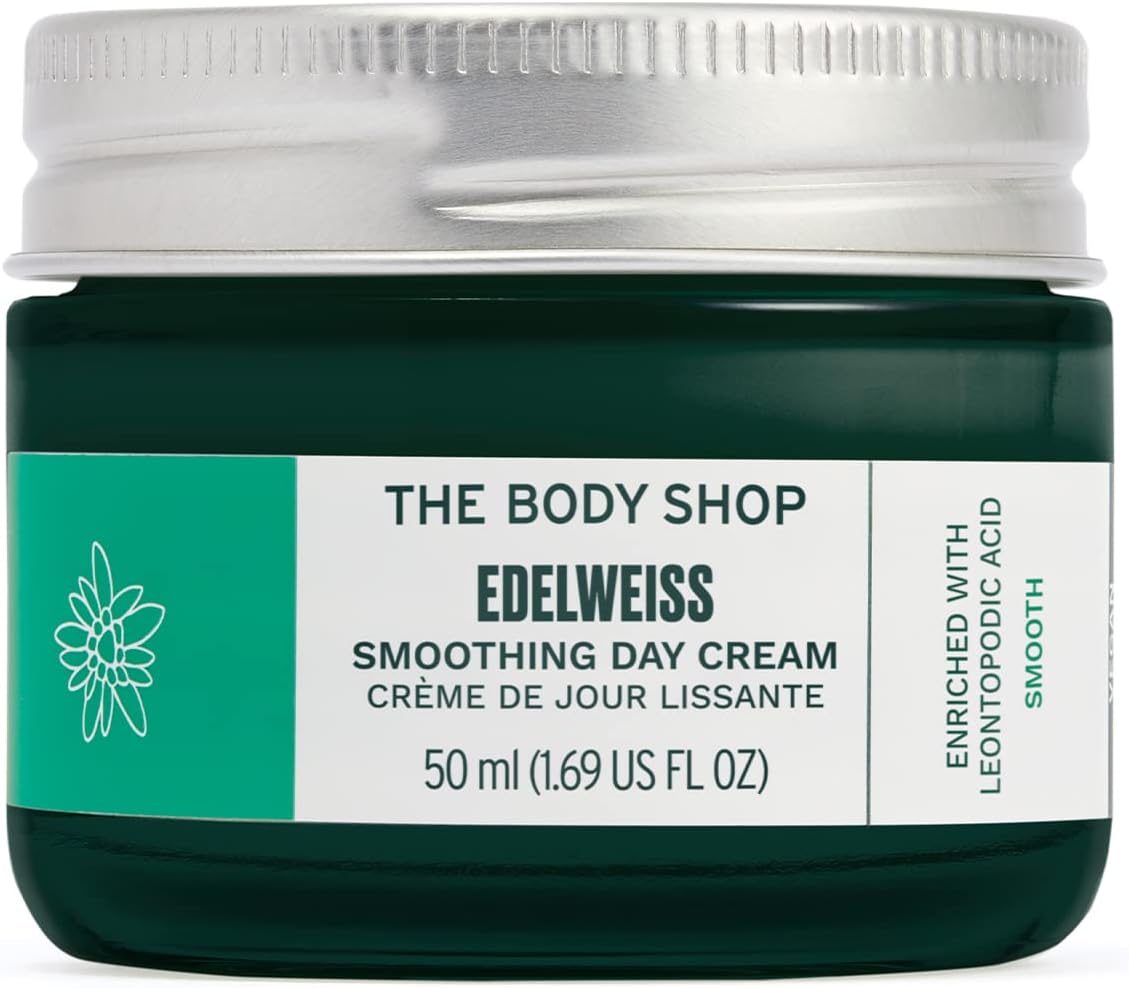 THE BODY SHOP 50ML EDELWEISS SMOOTHING DAY CREAM