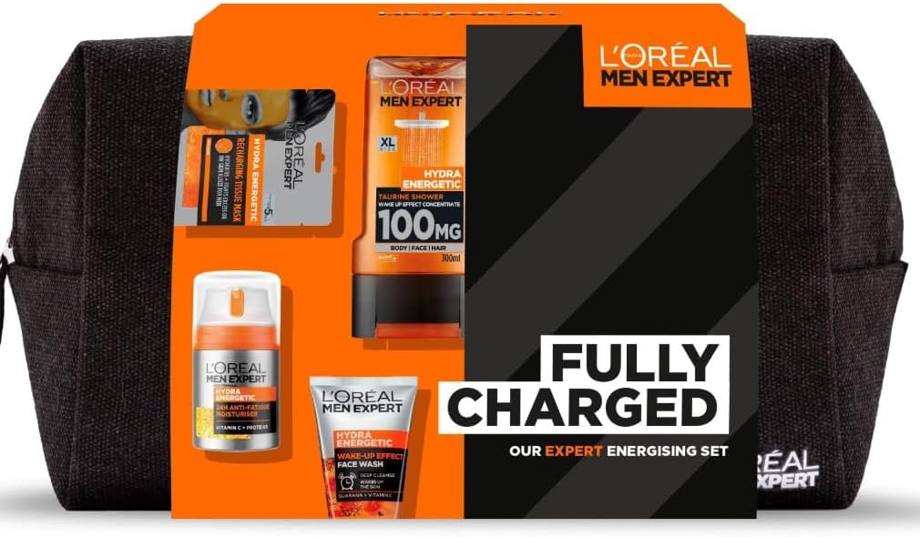 L'Oreal Men Expert Hydra Energetic Fully Charged Washbag Gift Set