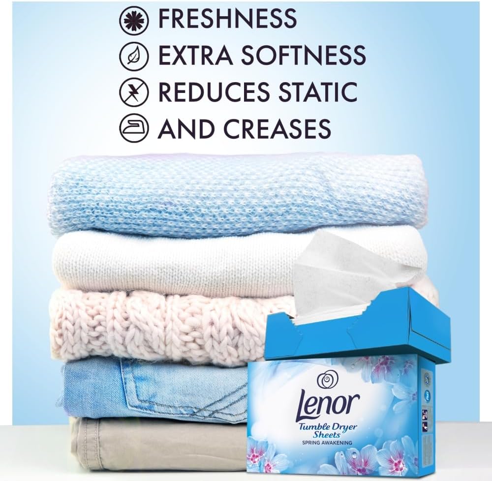 Lenor Fabric Tumble Dryer Sheets Spring Awakening - Pack of 34