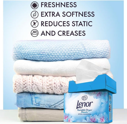 Lenor Fabric Tumble Dryer Sheets Spring Awakening - Pack of 34