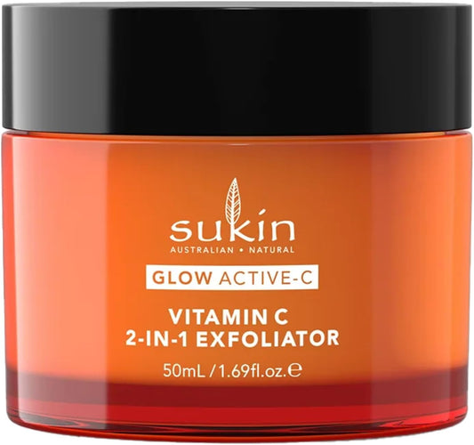 Sukin - Glow Active-C - Vitamin C 2 in 1 - Renewing with AHA - Sulphate and Paraben Free - Skin Care, Facial, Care, 50ml